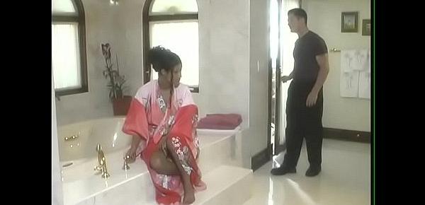 Ebony girl Victoria Style gets screwed hard in bathroom